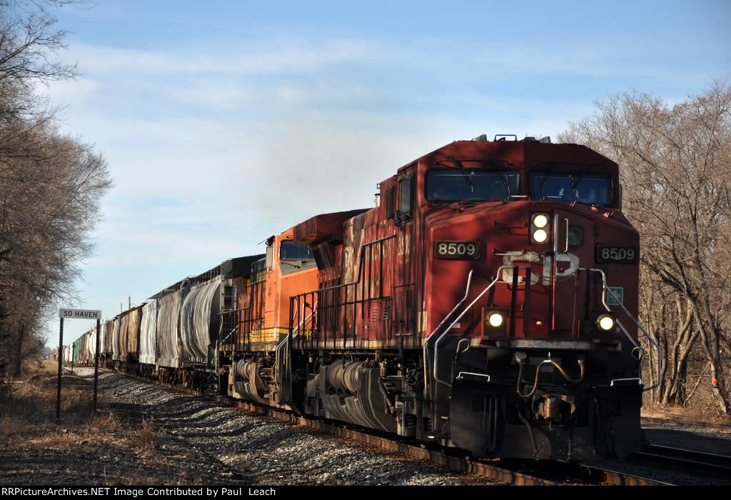 Eastbound manifest down the main